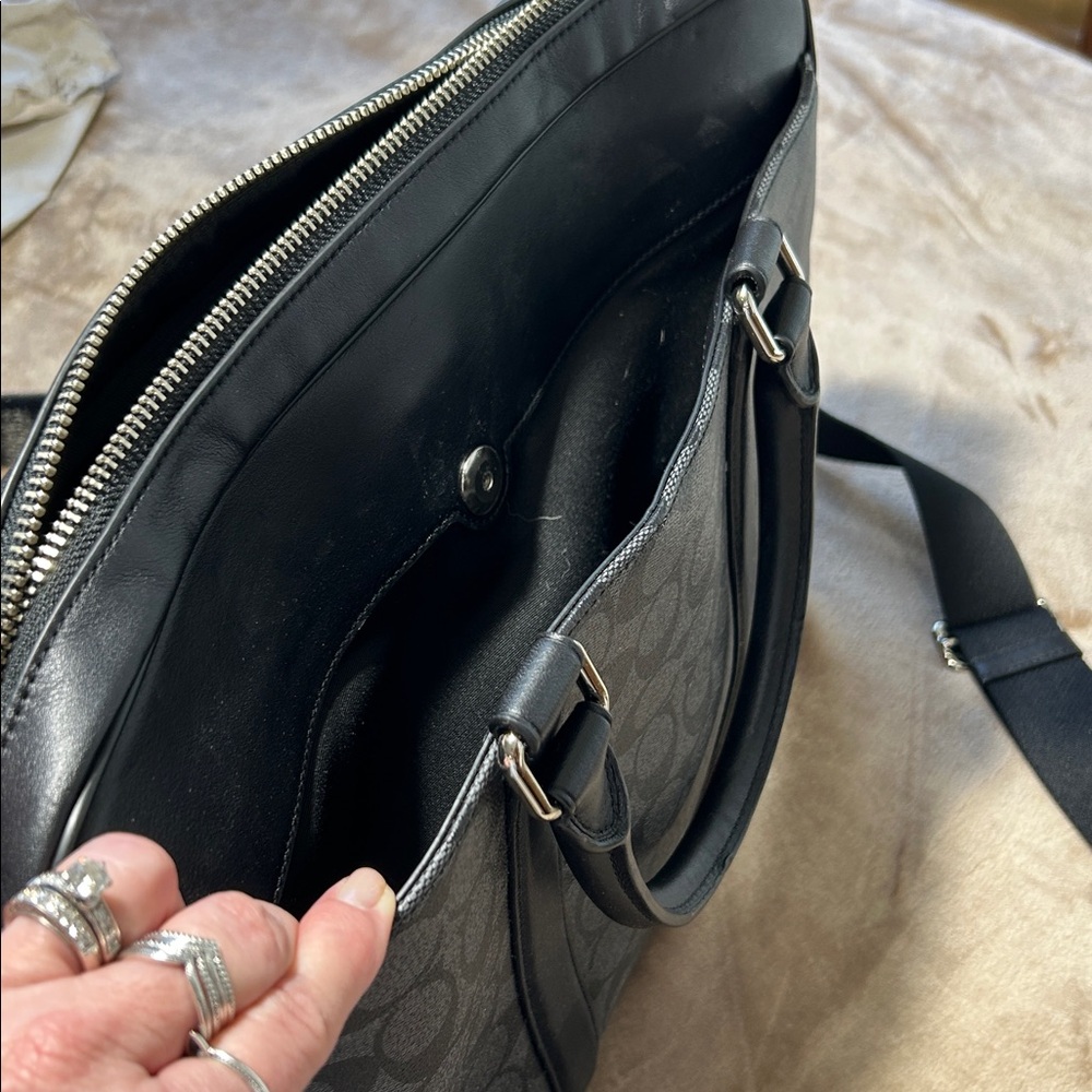 Coach Black and Gray carryall. - Picture 4 of 7